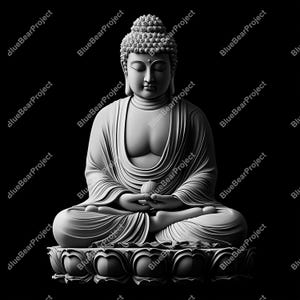 Buddha PNG, Laser Engrave, Burn PNG, ready for engraving on slate, xtool, glowforge, Digital file, instant download, zen art
