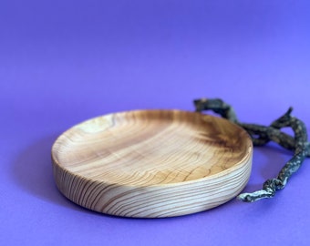 Hand turned wooden dish