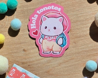 Glitterstickers van papier geïnspireerd op schattige personages / Glitterstickers van Calico Critter / Grappige stickers geïnspireerd op Sylvanian