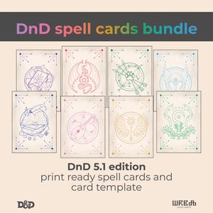 Bundel met DnD-spreukenkaarten 2014 | DnD-spreukkaarten download pdf | Invulbaar formulier voor DnD | Spelkaarten voor alle klassen niet | Aangepaste DnD-spreukenkaarten