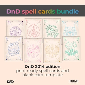 Pacote de cartas de magia de D&D para todas as classes 2014 | Baixar PDF | Carta em branco