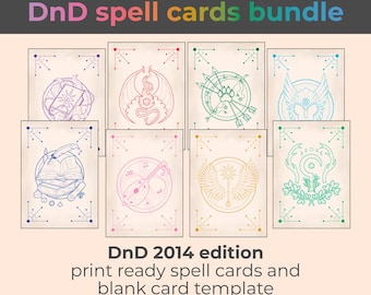 DnD spell cards bundle for all classes 2014 | Download PDF | Blank card