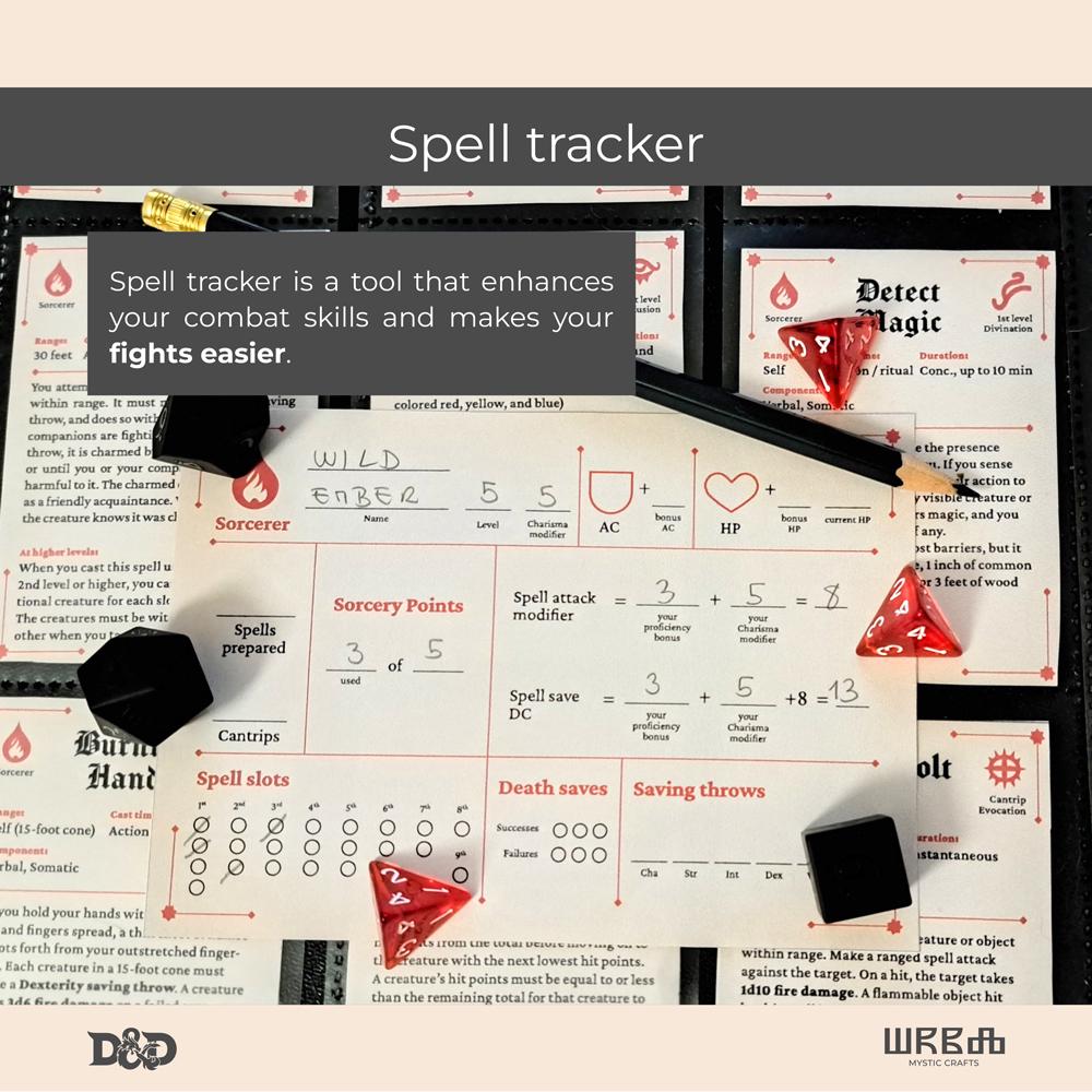 Dnd Sorcerer Spell Cards | Download and Print Spell Cards | Fillable ...