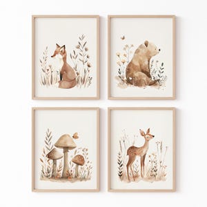 Wald Freunde Digitale Drucke, Wald Tier Drucke, Wald Tiere Drucke, Wald Poster, Wald Wand Kunst Geschenk, Babyzimmer Dekor, Wald Poster, Wald Poster