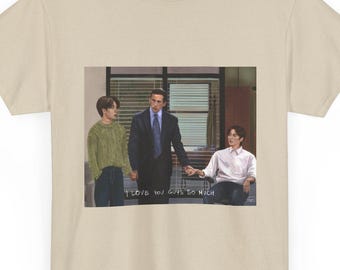 Stray Kids Minsung Han Jisung and Lee Know Fanart T-shirt: The Office Inspired, Kpop shirt, birthday gift for stays, skz tour concert merch