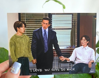 Stray Kids Minsung The Office Kunstdruck, Han Jisung Lee Weiß Fanart