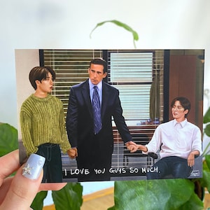 Stray Kids Minsung The Office Kunstdruck, Han Jisung Lee Weiß Fanart