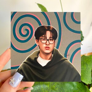 Stray Kids Changbin Kunstdruck, skz fanart Plakat, kpop Wandkunst, Geschenk für Aufenthalt, kpop Fotokarte