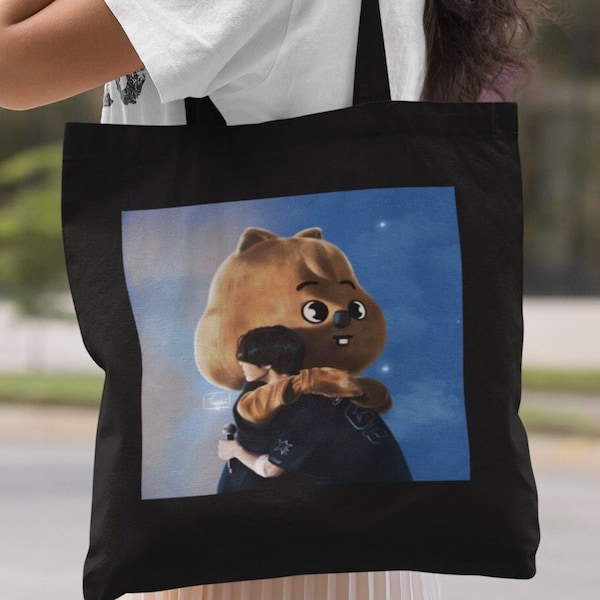 Quokka Fanart stray kids merch Tote Bag - Skzoo Han Jisung Kpop Merch for Stays