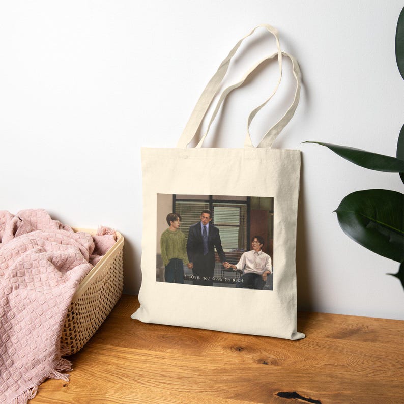 Torba Minsung Canvas kpop Stray Kids merch Lee Know Han Jisung fanart bawełna image 9