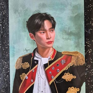 ZB1 Hanbin fanart, zerobaseone sung hanbin art print, kpop photoard, gift for zerose, kpop wall art
