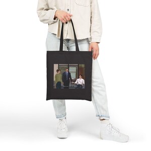 Torba Minsung Canvas kpop Stray Kids merch Lee Know Han Jisung fanart bawełna image 8