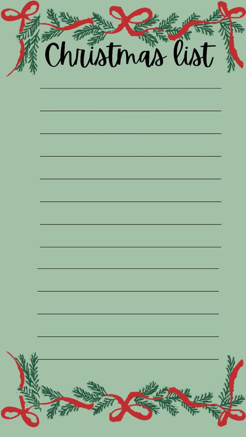Christmas Wish List Printable | Holiday Planner (digital Download) - Etsy