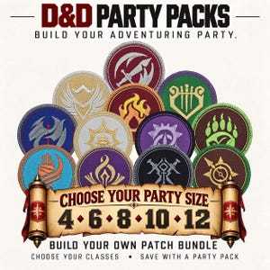 Dungeons and Dragons - PARTY PACKS!! Player Class Symbol Patches (2024 series)