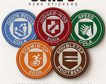 Perk Patch Stickers - "Embroidered-Style" Vinyl Sticker Pack