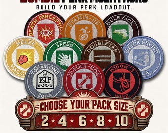 MULTI PACKS - Perks a Cola Patches - Inspired by COD Zombies