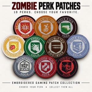 Perks a Cola Patches - Inspired by COD Zombies