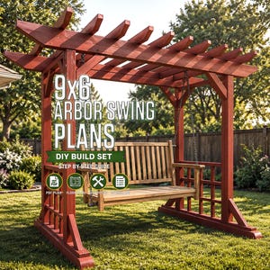 DIY Arbor Swing plans | Pergola plan, Backyard Decor (PDF Download)