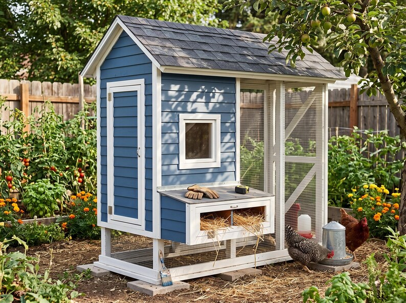 4x10 Gable Chicken Coop Plans | Design for 10 Chickens (printable PDF ...