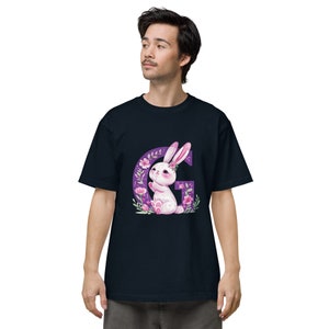 T-shirt Con Lettera Dell'alfabeto 'g' Maglietta In Cotone Uomo - Foto 3