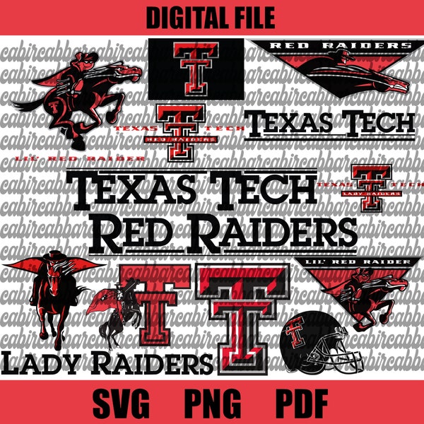 Texas Tech SVG, Red Raiders SVG, University, College, Football, Athletics, Basketball, Game Day, Instant Download.