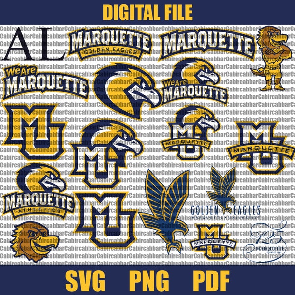 Marquette SVG, University SVG, Golden Eagles SVG, Game Day, Basketball, Football, College, Athletics, Instant Download.