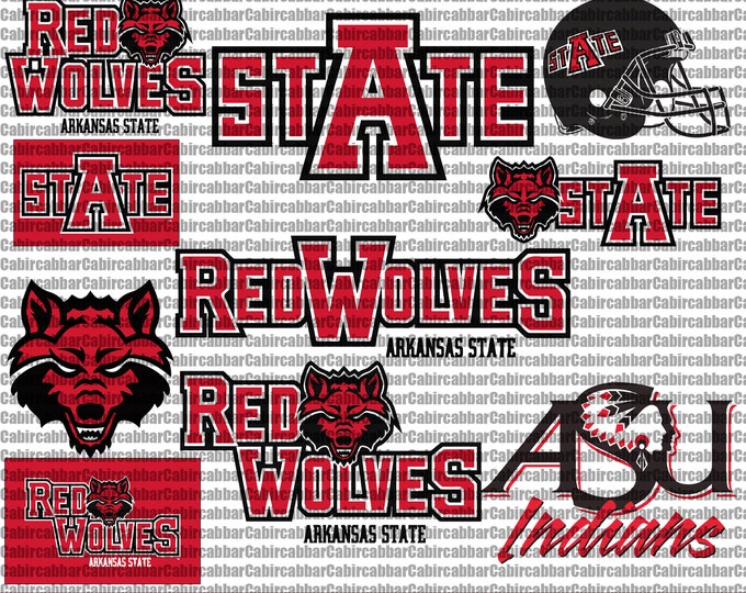 Arkansas State 4 Premium Vinyl Decal Licensed NCAA Red Wolves - Etsy