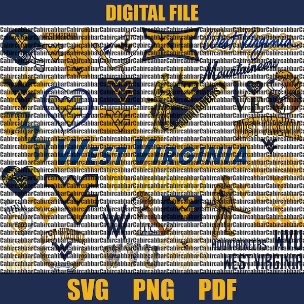 Mountaineers SVG, Basketball, West Virginia, Football SVG, Collage, Game Day, University, Football Mom, Ready for Cricut, Instant Download