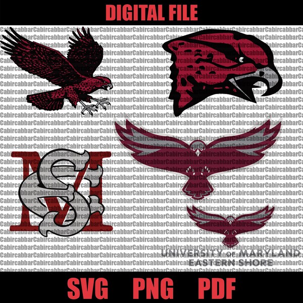 Maryland-Eastern SVG, University SVG, Shore Hawks SVG, Game Day, Basketball, Football, College, Athletics, Instant Download.