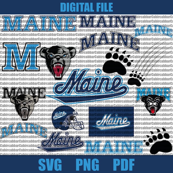 Maine SVG, University SVG, Black Bears SVG, Game Day, Basketball, Football, College, Athletics, Instant Download.