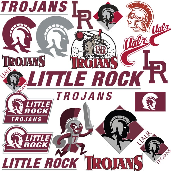 Little Rock SVG, University SVG, Trojans SVG, Game Day, Basketball, Football, College, Athletics, Instant Download.