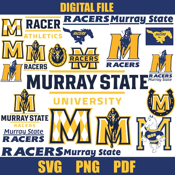 Murray State SVG, University SVG, Racers SVG, Game Day, Basketball, Football, College, Athletics, Instant Download.