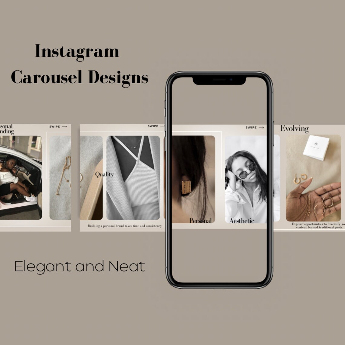 Modern and Minimal Instagram Carousel Templates - Etsy