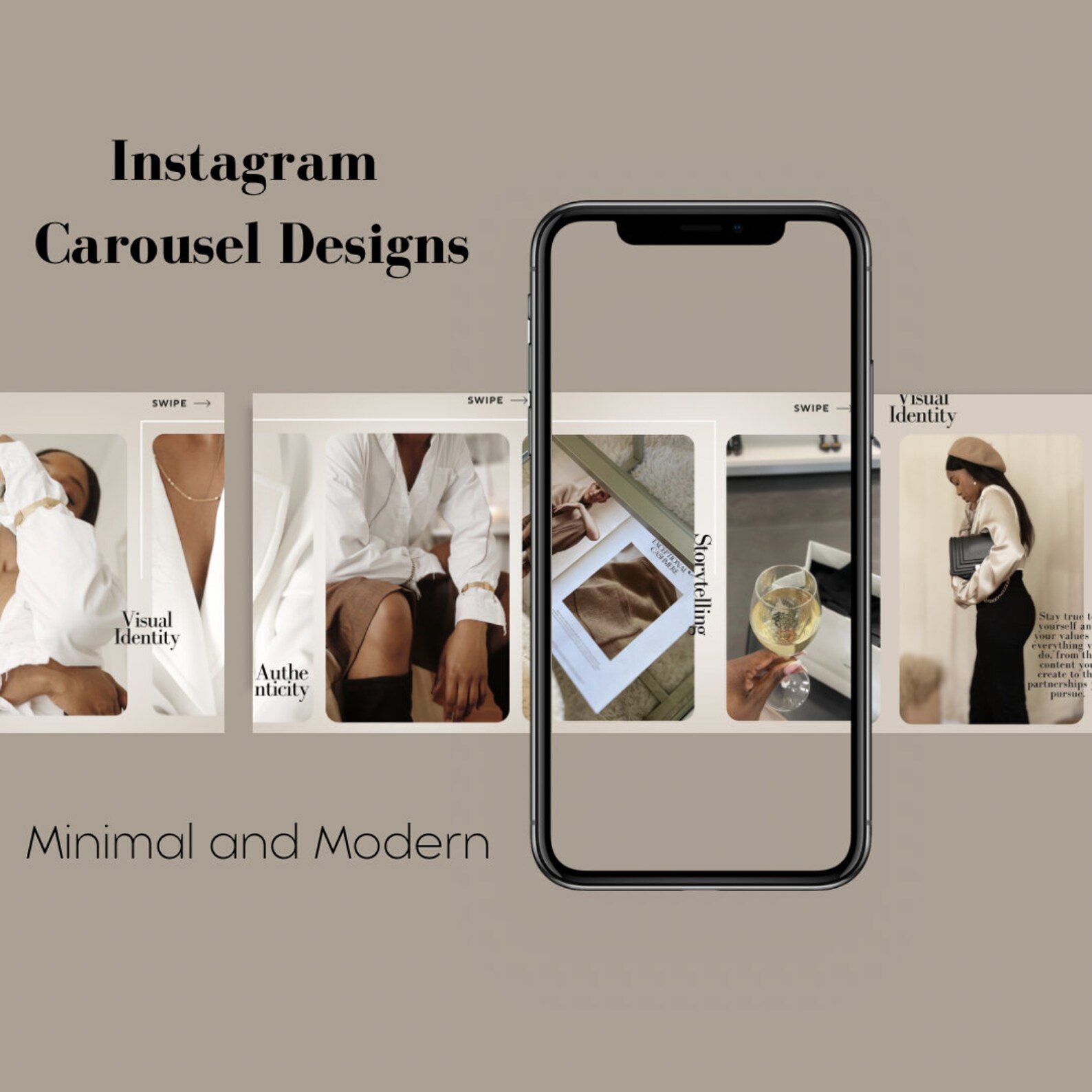 Modern and Minimal Instagram Carousel Templates - Etsy