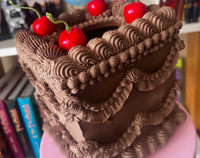 Chocolate Fake Cake Tissue box cover
