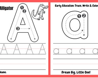 Cute ABC Tracing Letters Study  Kit for Kids | Animal Theme Learning Set | Educational Homeschool Supplies| Engaging Alphabet Worksheet Kit