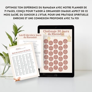 Planner Ramadan digital, Planificateur Ramadan 2024 , Planner ramadan français, Organisation et suivi du mois de ramadan, Agenda numérique image 5