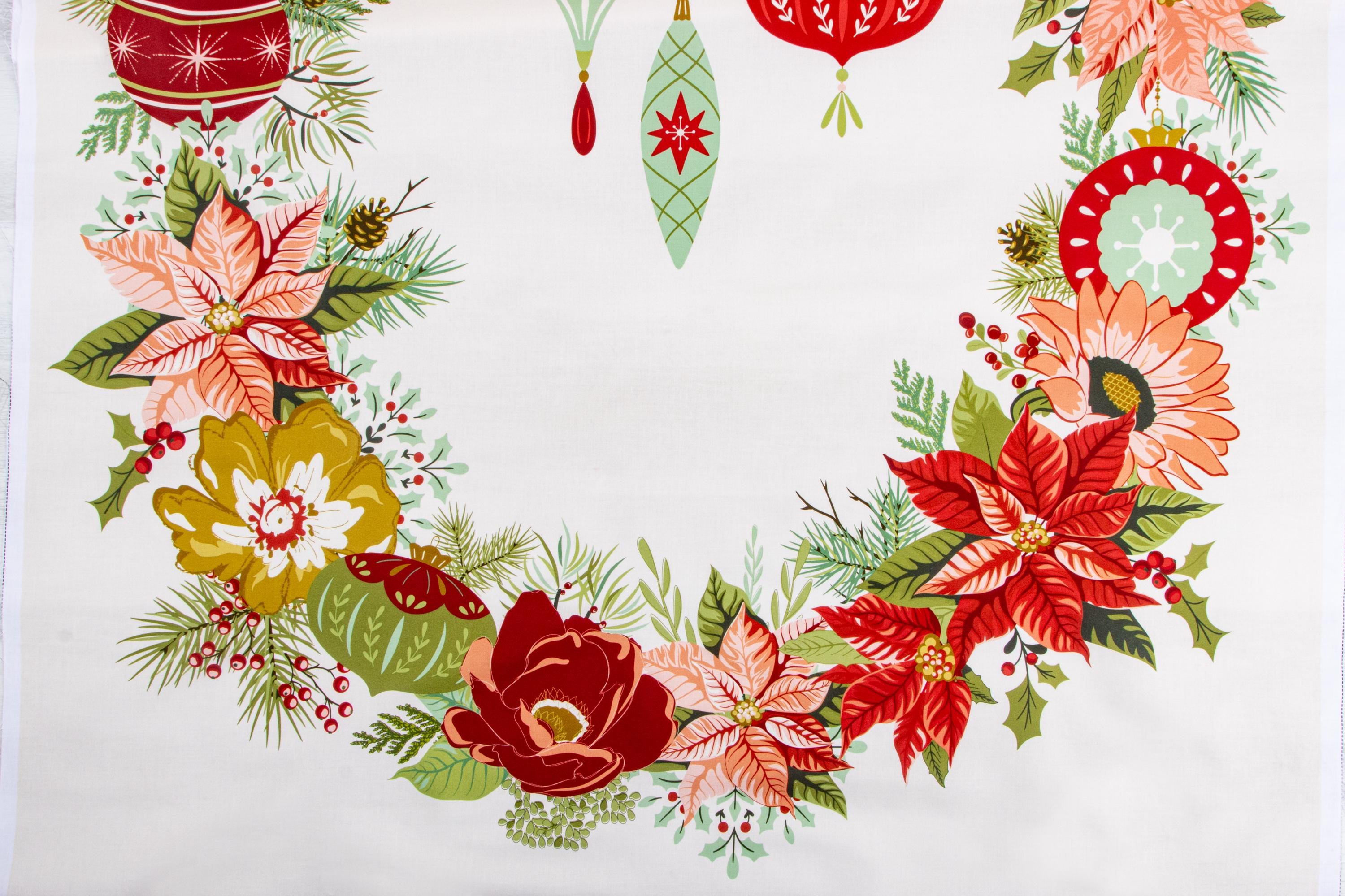 Glisten Wreath Panel Quilt Kit – Panel Quilt by Sandy Gervais – Riley ...