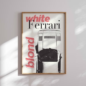 Ferrari blanco - Póster digital