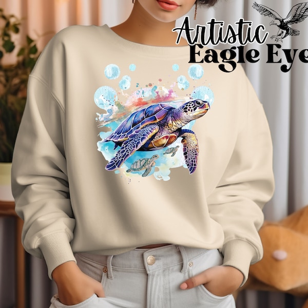 Sea Turtle Watercolors Sublimation Png Design Trending Digital Top selling Items Sea Turtle PNG, Graphic Tshirt Instant Download Top Sellers