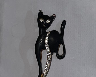 Broche Gato Negro Giovanni Cristal Strass