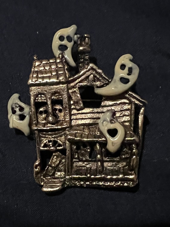 Vintage 1980s/1990’s Haunted house brooch