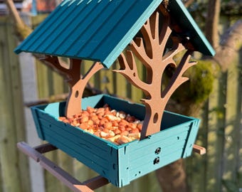3D Printed Hanging Bird Feeder with Tree Design | Garden Decor | Bird Lover Gift