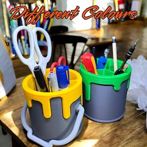 Drippy Paint Desk and Artists Organiser | Available in Multiple Colours | Artists Gift | Desk Organiser | Art Studio