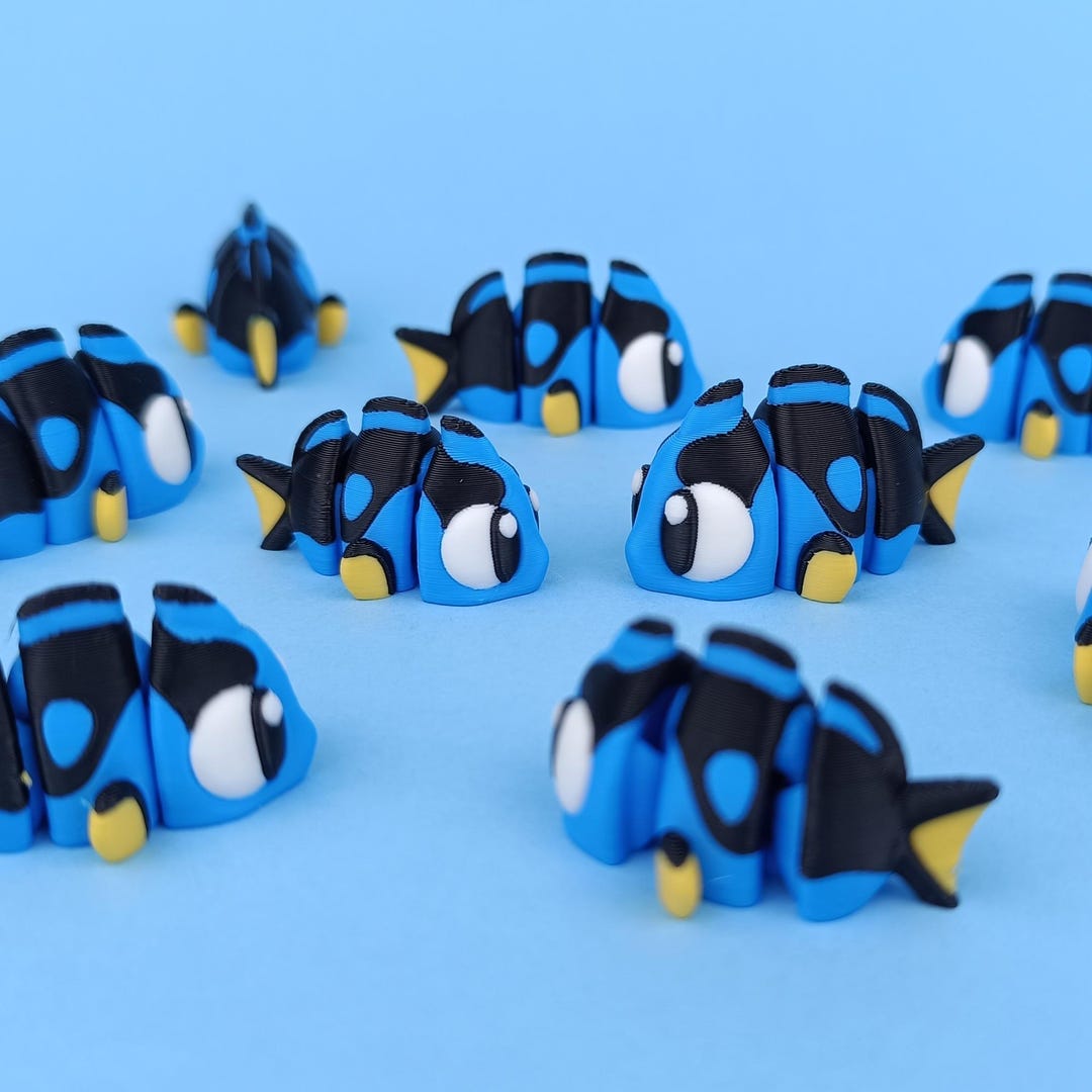 3D Printed Flexi Angel Fish | Dory Inspired Fidget Toy | Desk