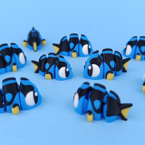 3D Printed Flexi Angel Fish Toy | Dory Nemo Fidget, Keychain, Desk Buddy
