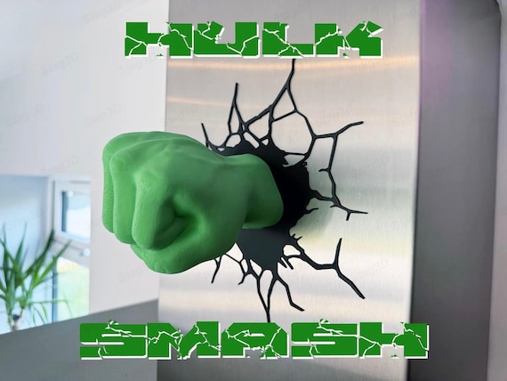 Hulk Smash Wall Decor | 3D Wall Art | Superhero Room Decor | Hulk