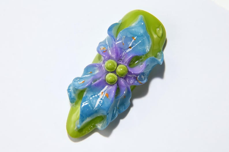 10 Set Wholesale Blooming Flowers Press on Nails 3D Chrome Flowers