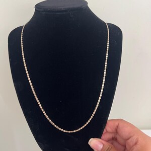 thumbnail image 2 of 14k Solid Yellow Gold Box Necklace Chain - 16 Inch Classic Style 2 of 3