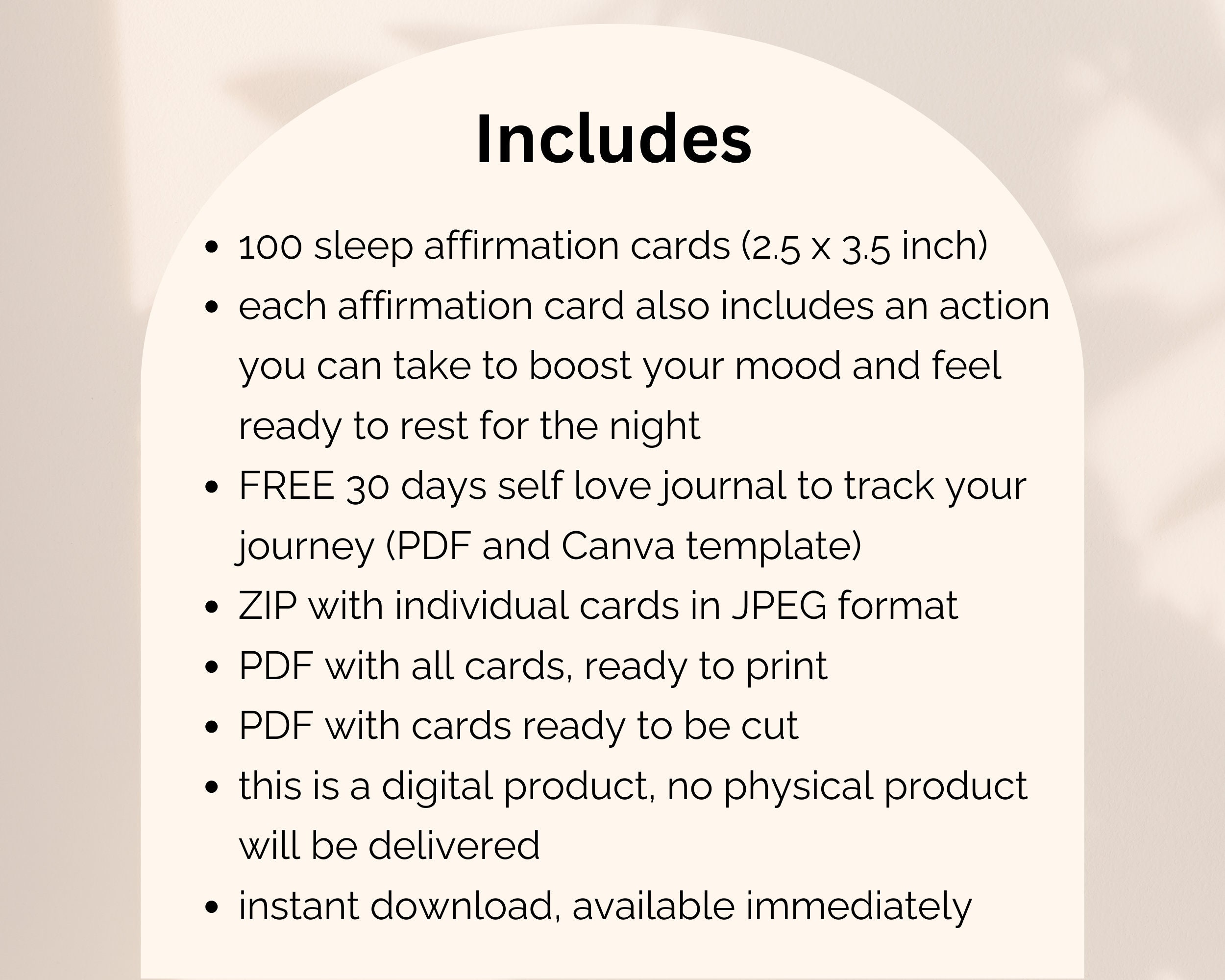 Sleep Positive Affirmation Cards, Printable Positive Affirmations for ...